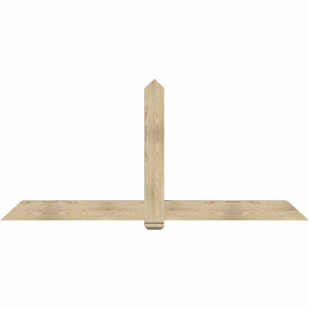 Ekena Millwork Eugene Rough Sawn Timber Gable Bracket, Douglas Fir, 96"W x 44"H x 6"D x 6"F, 11/12 Pitch GBW096X44X0606EUG00RDF